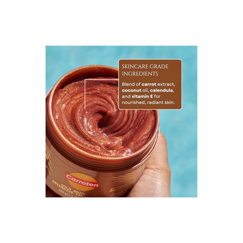 Carroten Gold Shimmer Tanning Gel SPF0 150ml 5oz