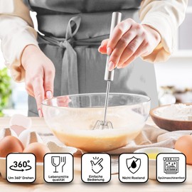 Push Action Egg Whisk by Zulay Kitchen