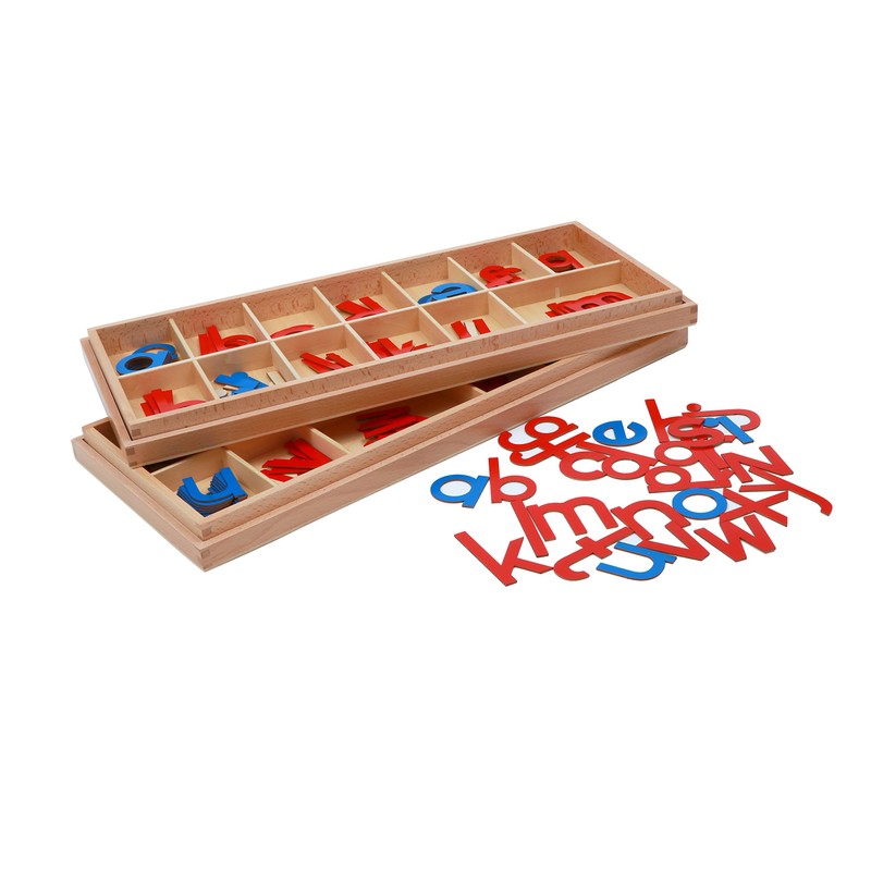 Large Movable Alphabet (Red & Blue)-Montessori Movable Alphabet Montessori Alphabet