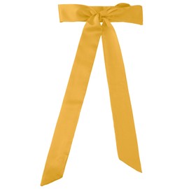 Allegra K Women Skinny Scarf Solid Color Pure Long Scarves Neckerchief 196 * 5cm/77.17 * 1.97 inches(L*W) Yellow