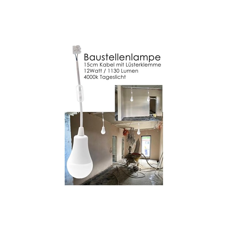 ChiliTec Construction Site Lamp 15 cm Cable 12 W 1130