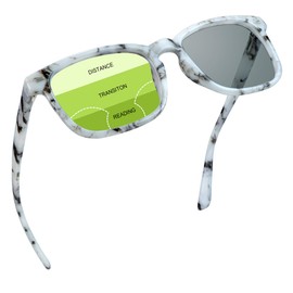 YEIN Progressive Multifocal Presbyopic Glasses, Photochromic Gray Sunglasses, 0.00/+1.75 Magnification for Men/Women