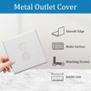 Metal Oversized Outlet Cover Plate 5.5" x 5.5", Jumbo Duplex