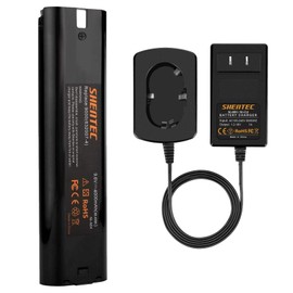 Shentec Upgraded 9.6V 4.0Ah Battery Compatible with Makita 9000 9033 6095d da391d kr23/43 9600 6096d 9001 9002 192696-2 193890-9 632007-4, Ni-MH Battery Pack(Charger Included)