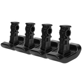 4 Pcs Replacement Ski Glides Black Walker Ski Glide Compatible with Stander EZ Fold-N-Go Walker, Able Life Space Saver Walker and Signature Life Elite Travel Walker