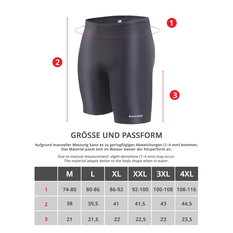 sesto senso Men's Jammer Swimming Trunks Long Tight Boxer Surfing
