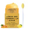 Turmeric Lemon Lip Scrub for Dark Lips with Brush, Turmeric