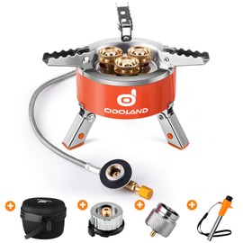 Odoland 5000W Portable Camping Stove Lightweight Camp Stove Collapsible Backpacking Stove with EVA Box for Outdoor Camping Cooking Hiking and Picnic