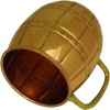 Livevie Moscow Mule Mug Handcrafted Barrel Style with Embelished Handles