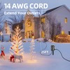 Outdoor Power Strip with 25FT Extension Cord, 100FT Remote Control,