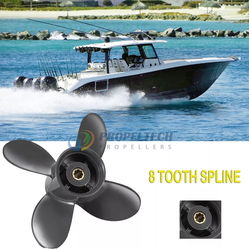 PROPELTECH 4 Blades | 9 1/4 x 10 Outboard Boat