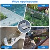 Ranbo 4 Pack 180° Brushed Glass-to-Glass Railing Clamps, Double-Sided 304