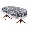CASA-NEST Plastic Flowered Oval Shaped 4 to 6 Seater Table