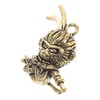 Operitacx Chinese Monkey King Brass Keychain Charm Feng Shui Amulet
