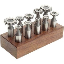 BLUEFOX TOOLS 10 PC Woodruff Key Cutter BIT KEYSEAT KEYSET for MILLING Machine Tool Tooling