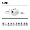 50Pcs Number Silicone Beads 0-9 Numbers Beads 12mm Square