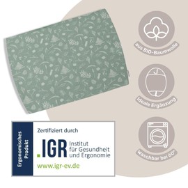 HOBEA-Germany Cover for Baby Positioning Pillow, Breastfeeding Pillow, Pregnancy Pillow, Large Side Sleeper Pillow, Light Grey Waffle Pattern, XXL