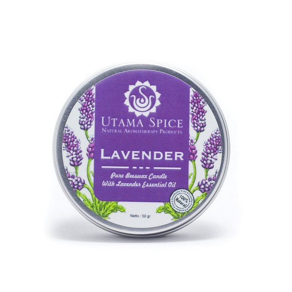 Utama Spice Pure Beeswax Lavender Candle