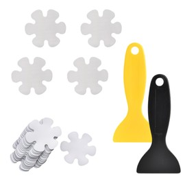 LFCFBH 36PCS Flower Shape Anti Slip Bath Stickers, Non Slip Shower Stickers for Bathroom Shower Floor Stairs, with Scraper