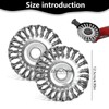 Wire Brush Flex Pack of 2 Wire Brush Angle Grinder