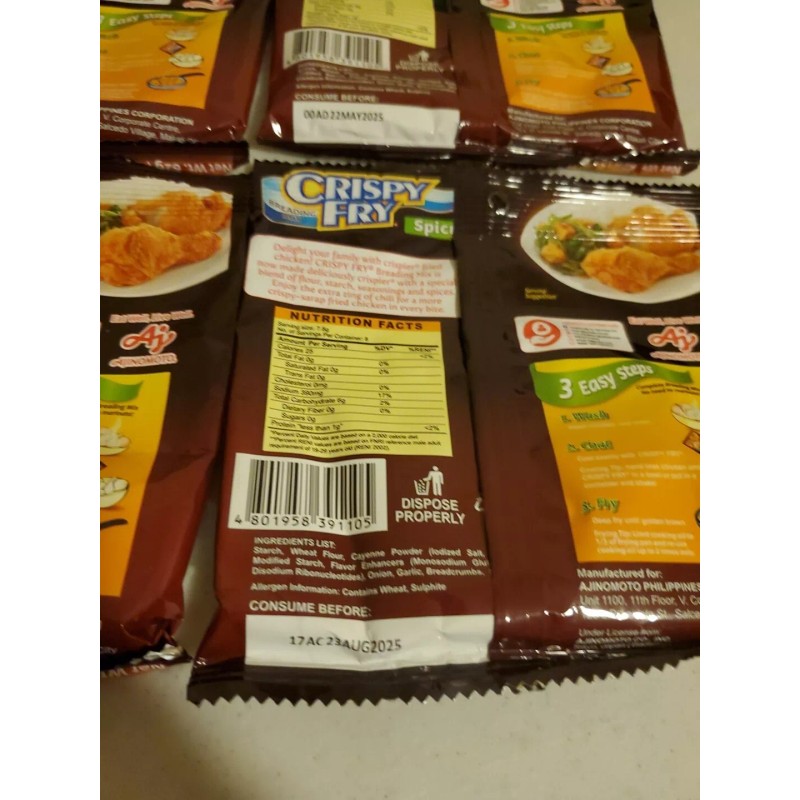 Ajinomoto Crispy Fry Breading Mix Spicy Flavor (4Pack x 62g)