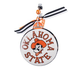 Glory Haus Oklahoma State Puff Ornament - Pokes Pride on Display, Pistol Pete Christmas Decor, Individually Hand-Painted OSU Design, Collectible Cowboy Home Decor, Essential for OSU Enthusiasts