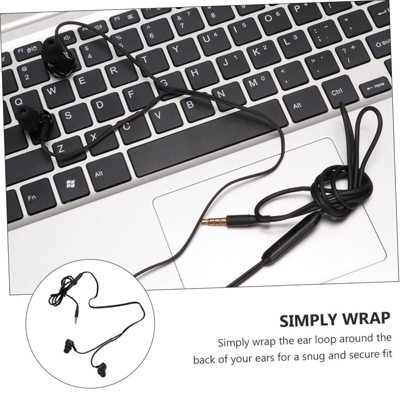 LABRIMP 2pcs Ear Hanging Headphones Comfortable Wired Earbuds for Sports