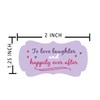 to Love Laughter and Happily Ever After Stickers,Wedding Favor Stickers,2x1.25
