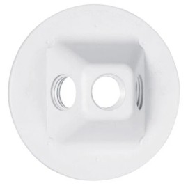 BELL Lampholder Weatherproof Cover, Three 1/2 in. Threaded Holes, White
