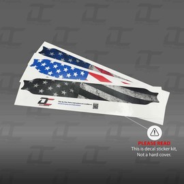 Decal Concepts American Flag Passenger Grab Bar Handle Accent Decal Kit - (Fits Jeep Gladiator 2020-2023) (Red-White-Blue Distressed)