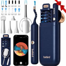 Bebird Limpiador de Oídos con Otoscopio Digital HD, Cámara Flexible, 6 LED