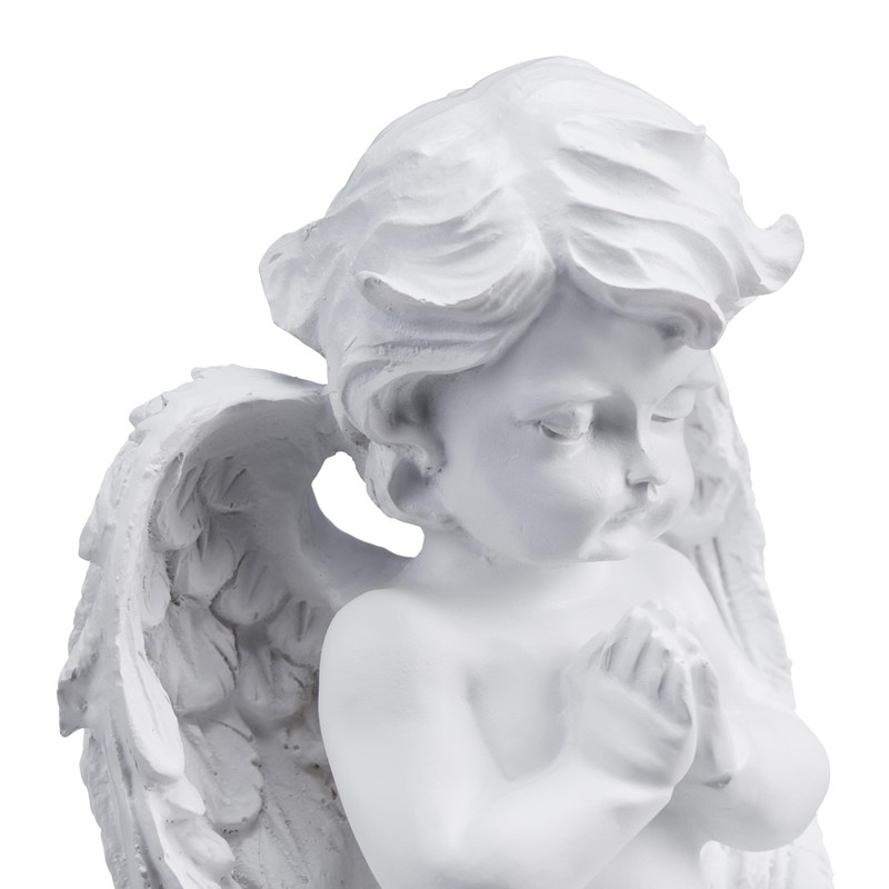 Relaxdays Praying Grave Angel, Artificial Stone, Weather, Frost & UV