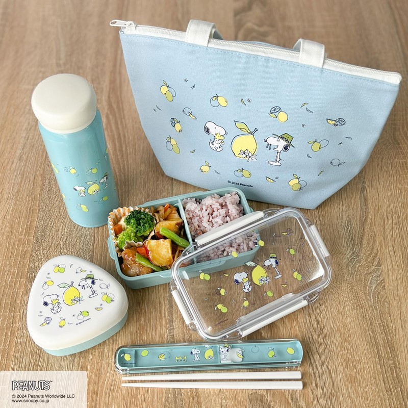OSK TB-14 Insulated Tote Lunch Bag, Bento Bag, Purple, Peanuts,