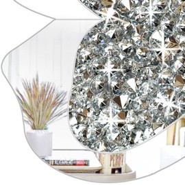 XIHACTY Butterfly Shaped Mirror for Home Décor, Crystal Crushed Diamond Silver Mirror,10’’X15” Butterfly Decorations for Room Decor for Kids Nursery Classroom Wedding Décor