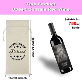 Retirement Gifts for Women Men Wine Bag Leaving Gifts Farewell Gifts for Coworkers Colleagues Boss Leader Retirement Party Decorations Retirement Gifts for Friends Family Teacher Nurse