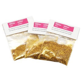 3 x Gold Glitter Snow Globe Glitter Globe Craft Set 40063