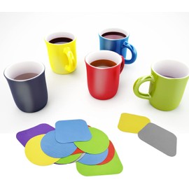 Rubber Jar Opener Gripper Pads, Multi Purpose Jar Bottle Can Lids Gripper Openers Reusable, for Seniors Weak Hands, Most Bottles, Used as Kitchen Coasters