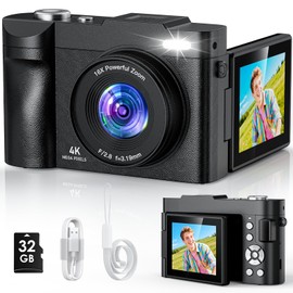 Digital Camera,UHD Autofocus Vlogging Camera with 16X Digital Zoom,2.8 Inch 180° Flip Screen Photo Camera with 32GB SD Card for Teenagers, Beginners,Adults