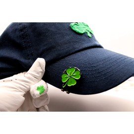 MULLIGAN HOOLIGAN Golf Ball Marker + Magnetic Hat Clip, Funny and Unique Golf Gift, Premium Quality, The Perfect for Your Favorite Golfer, Golf Accessories for Any Occasions (Four-Leaf Clover)