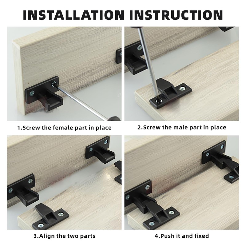 TEHAUX Funiture Quick Fitting Furniture Panel, 10pcs Nylon False Front
