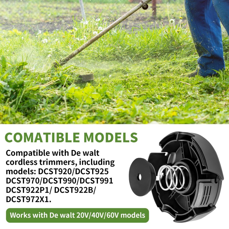 CLSR2U DWO1DT995 Weed Trimmer Head Cap Cover with Spring and
