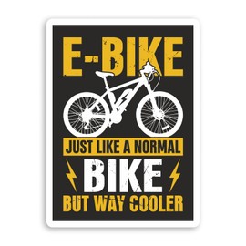 4 x 5cm E-Bike Joke Vinyl Stickers - Biker MTB Mountain Bike Funny Electric Sticker #70806