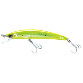 Yo-Zuri Crystal 3D Minnow Floating Lure, Chartreuse Silver, 4-3/8-Inch