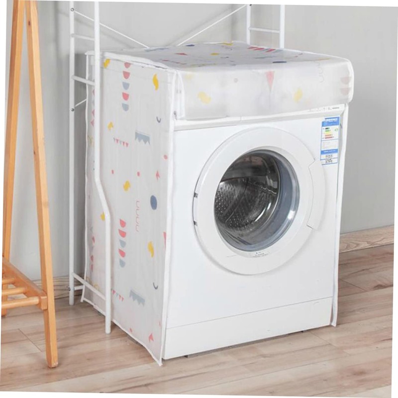 Zerodeko 3pcs Washing Machine Cover Case Peva Fabric Standard Size