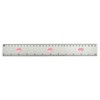 'Pink Bow' 30cm (12 Inch) White Plastic Ruler (RL00090990)