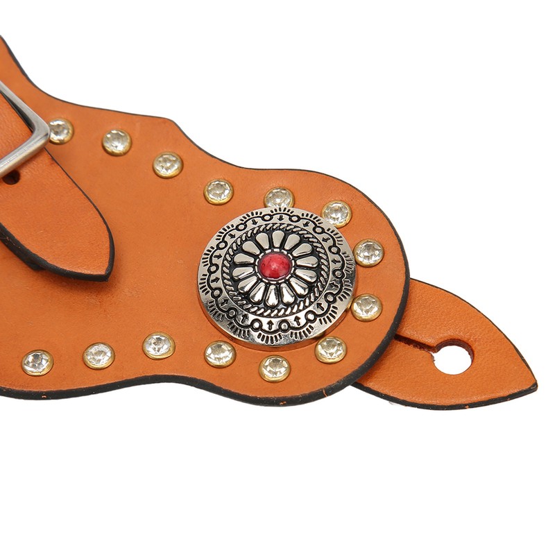 Spur Strap Artificial Leather Adjustable Western Spur Strap with Buckle
