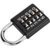 Combination Lock, 10 Digits Push Button Padlock Luggage Lock Gym