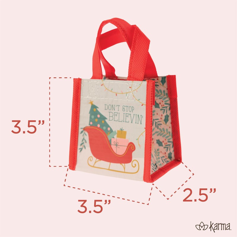 Karma Tote Gift Bag with Handles, Noel