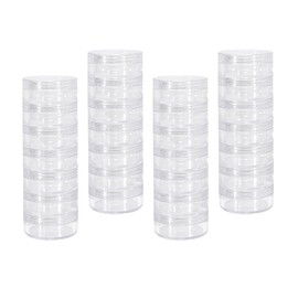 4 Set (28 Pieces) Stackable Travel Containers for Creams,0.35oz Leakproof Sample Containers Cosmetic Jars, Small Containers with Lids for Lotion Lip Balm Skincare Makeup