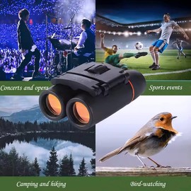 Binoculars for Adults, Compact Small Pocket Mini Travel Binocular for Bird Watching Concert Theater Opera High Powered Electronic Cruise Ship Essentials Norwegian Alaska Must Haves Hiking Camping Gear